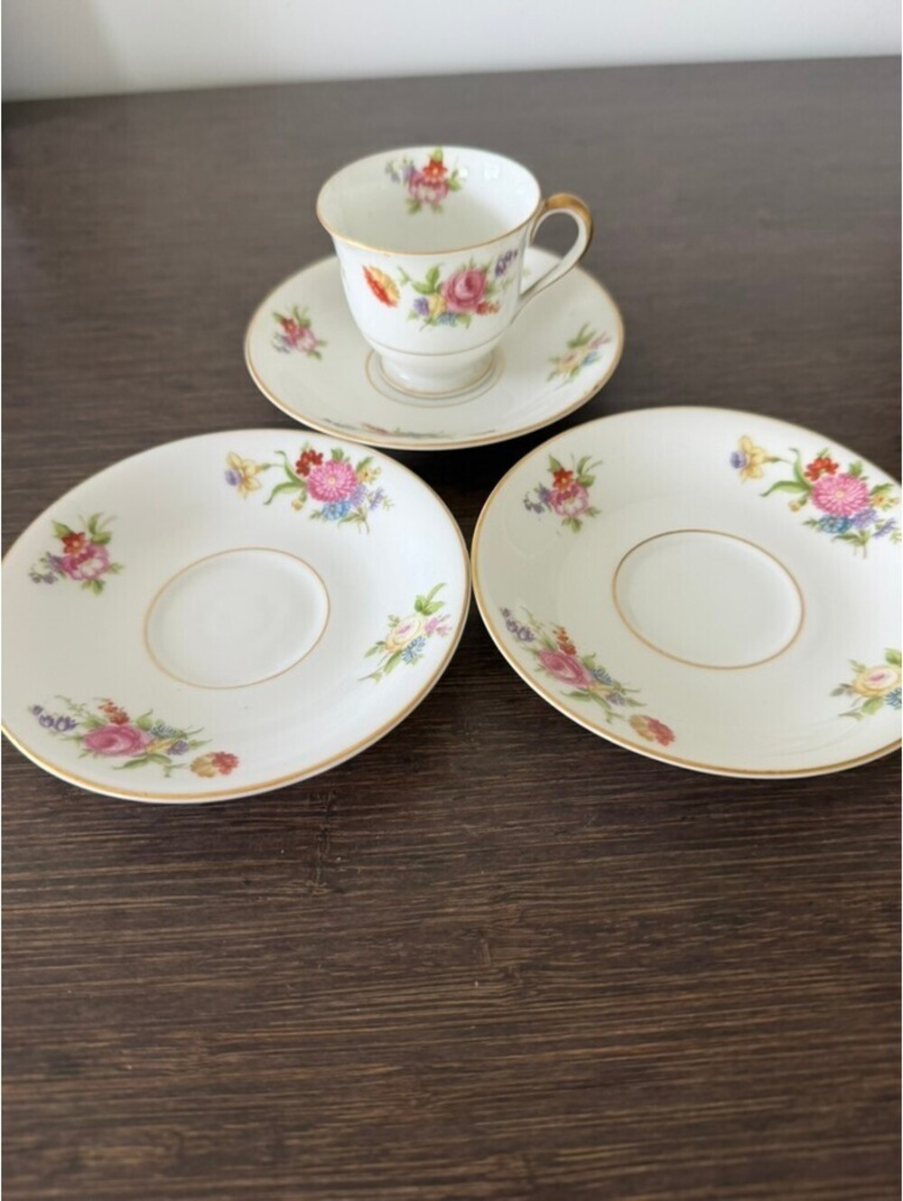 Vintage Fine China 1 Teacup & 3 Saucers - Noritake Japan